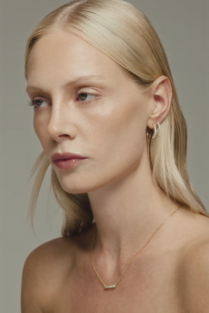 Buttercup Diamond Hoops | White Gold