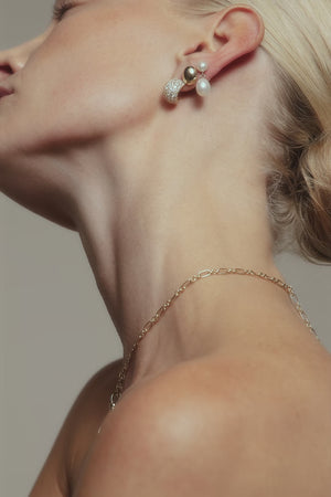 Vivienne Large Oval Studs | 9K Yellow Gold