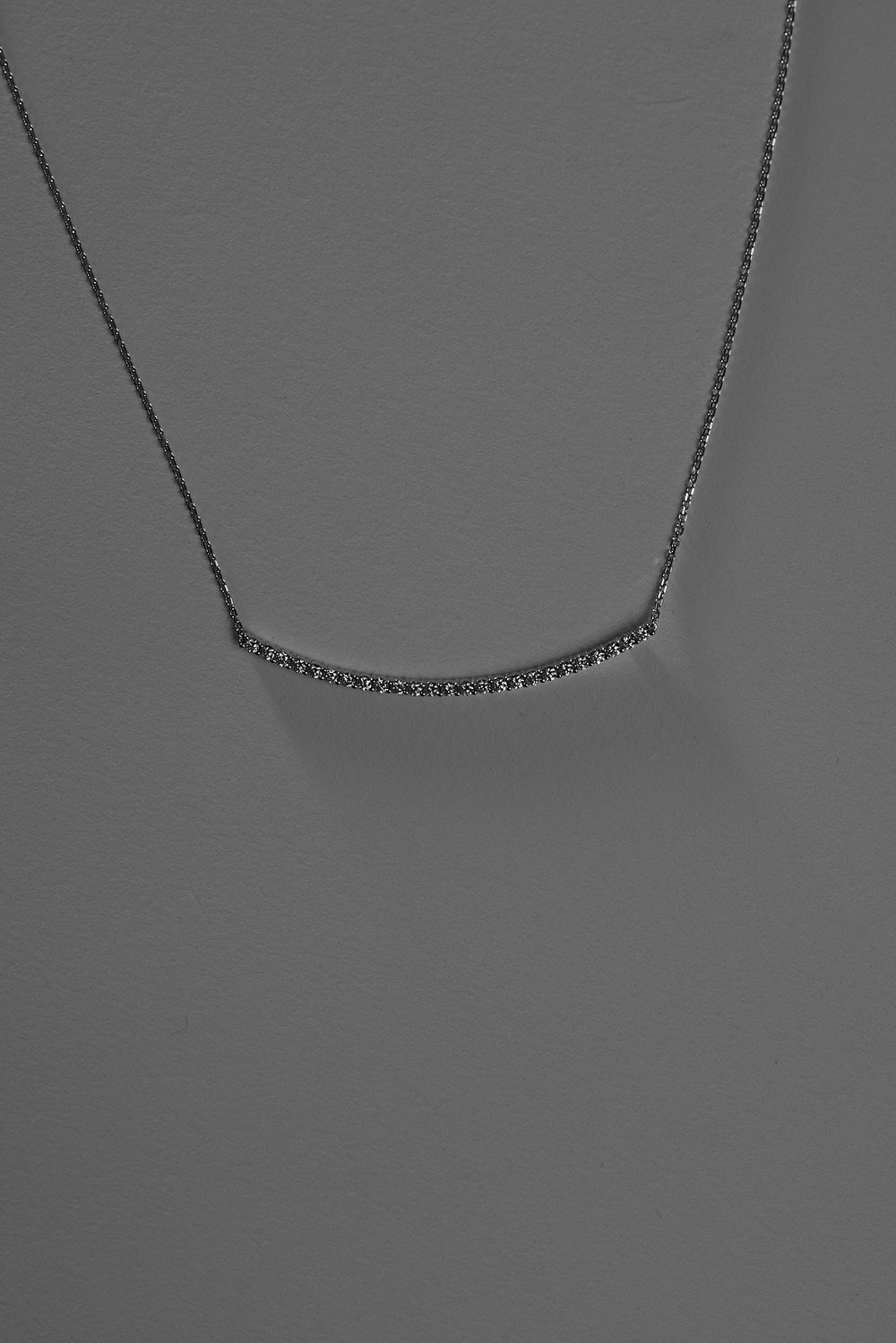 Georgia Diamond Bar Necklace | 18K White Gold| Natasha Schweitzer