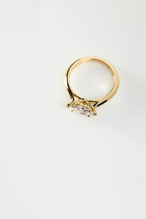 East West Marquise Diamond Ring | 18K Gold | Natasha Schweitzer