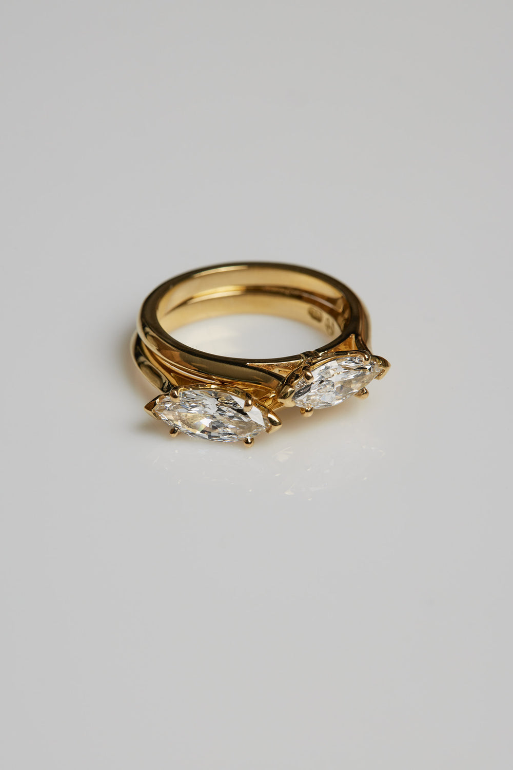 East West Marquise Diamond Ring | 18K Gold| Natasha Schweitzer