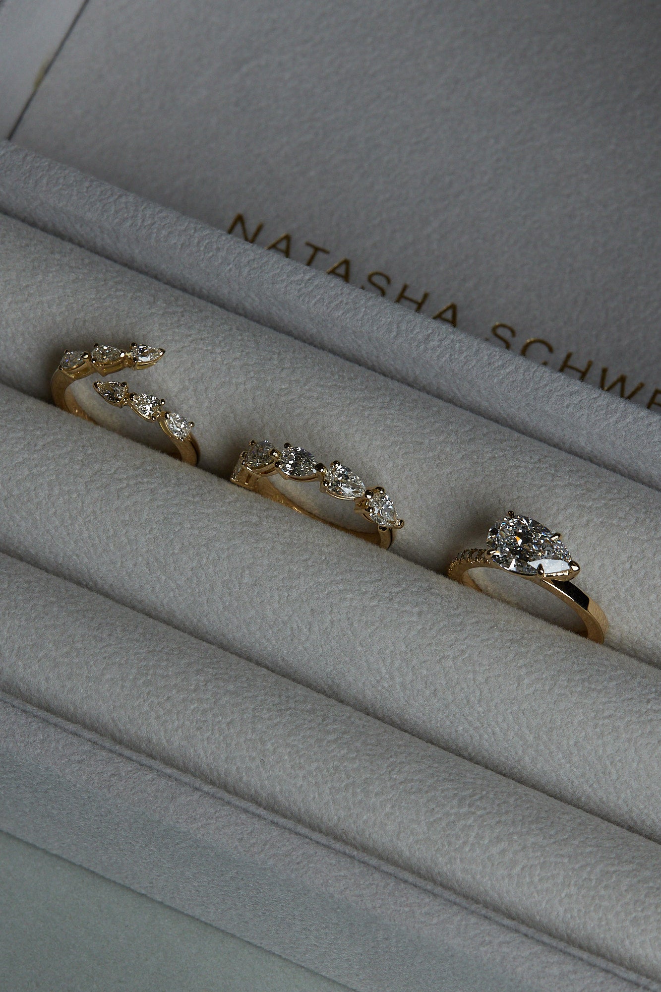 Pear Diamond Janie Wrap Ring | Yellow Gold| Natasha Schweitzer