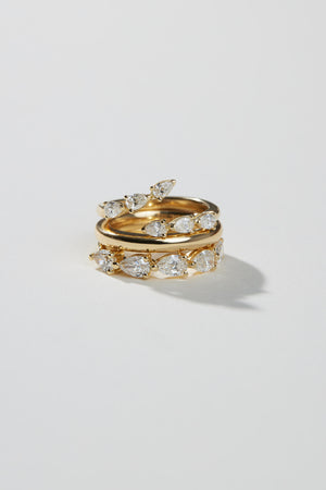 Pear Diamond Janie Wrap Ring | Yellow Gold | Natasha Schweitzer