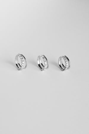 Double Band 10pt Round Diamond Ring | 18K White Gold | Natasha Schweitzer