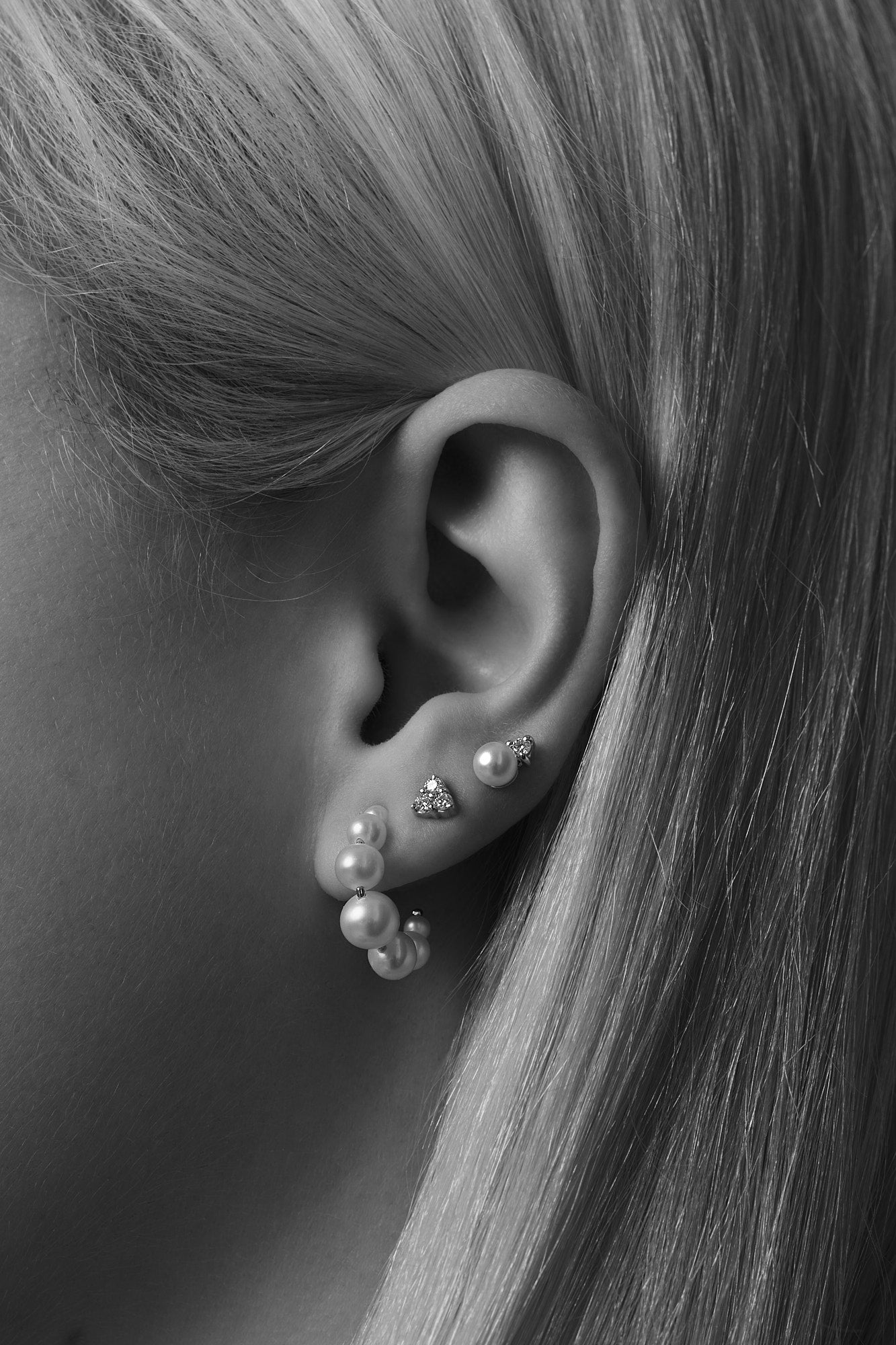 Graduating Pearl Hoops | Silver| Natasha Schweitzer