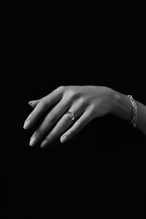Pear Diamond Signet Ring | White Gold | Natasha Schweitzer