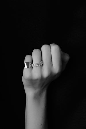 Tallows Signet Ring | Silver or White Gold | Natasha Schweitzer