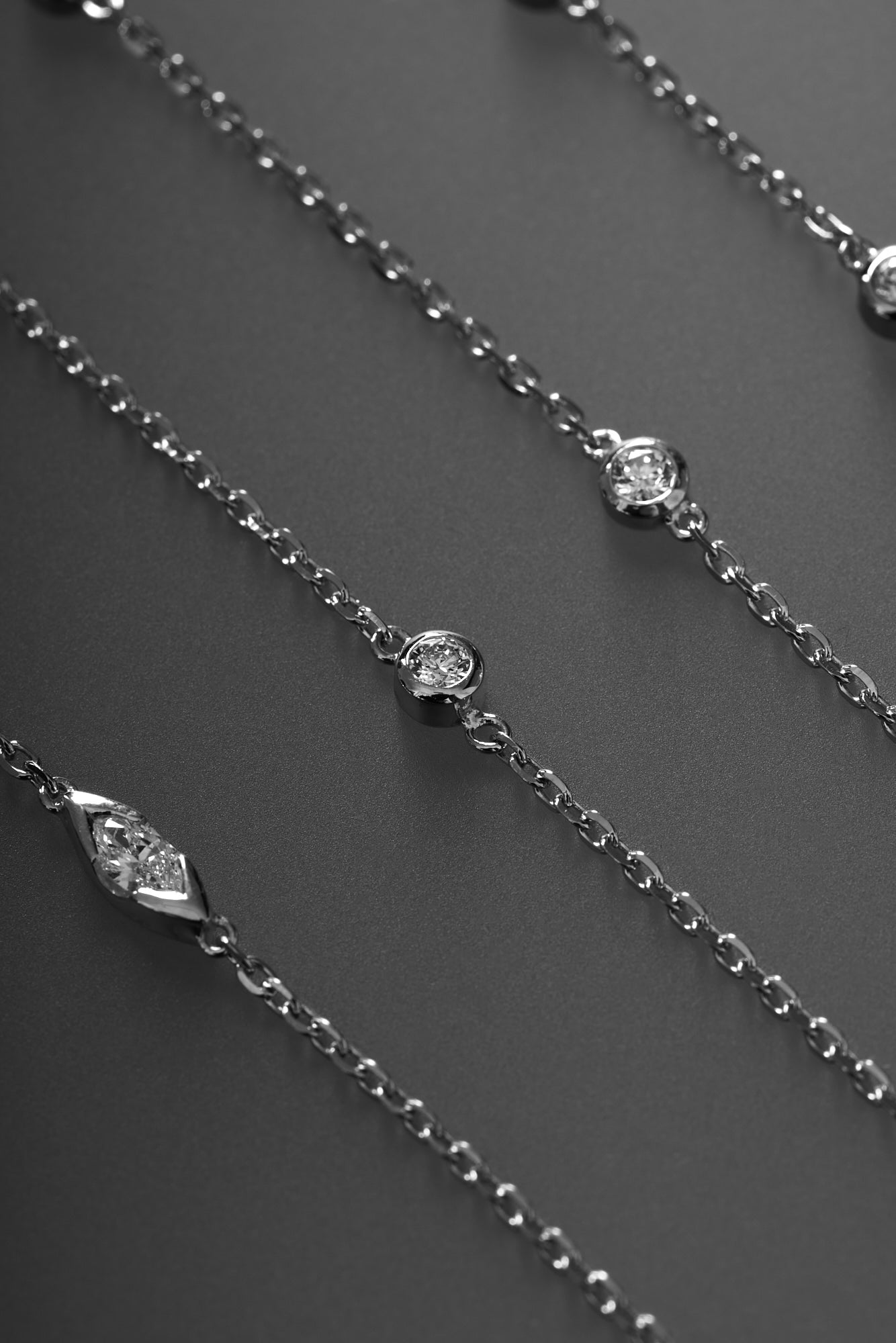 Mini Marquise Diamond Bracelet | 9K White Gold| Natasha Schweitzer