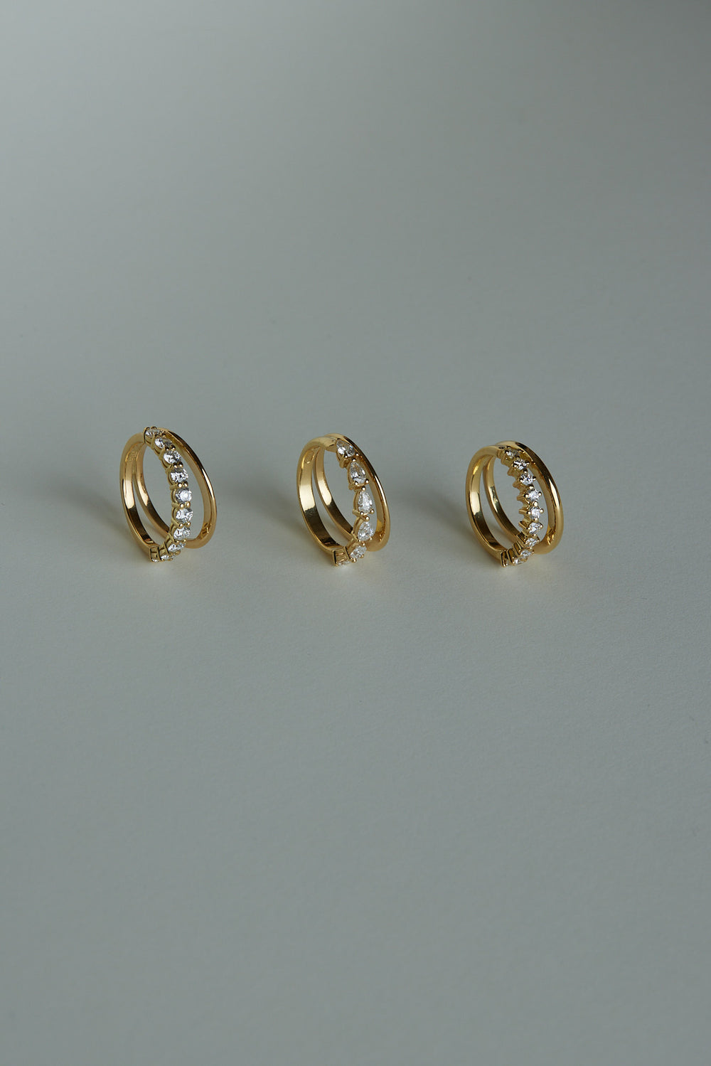 Double Band 10pt Round Diamond Ring | 18K Yellow Gold| Natasha Schweitzer