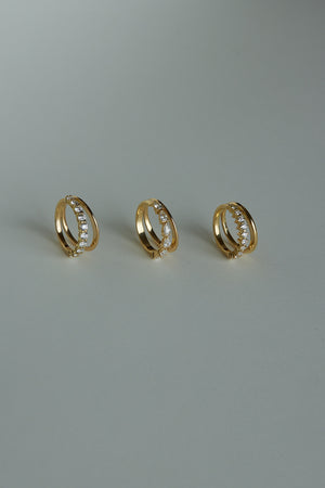 Double Band 10pt Round Diamond Ring | 18K Yellow Gold | Natasha Schweitzer