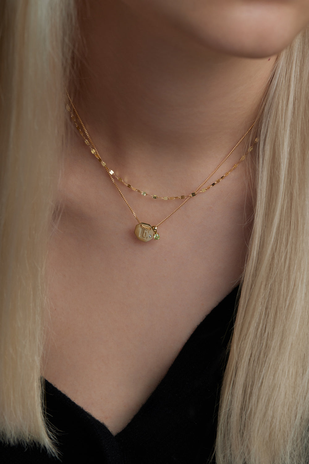 Birthstone Necklace | 9K Yellow Gold| Natasha Schweitzer