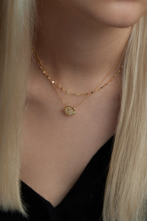 Birthstone Necklace | 9K White Gold | Natasha Schweitzer