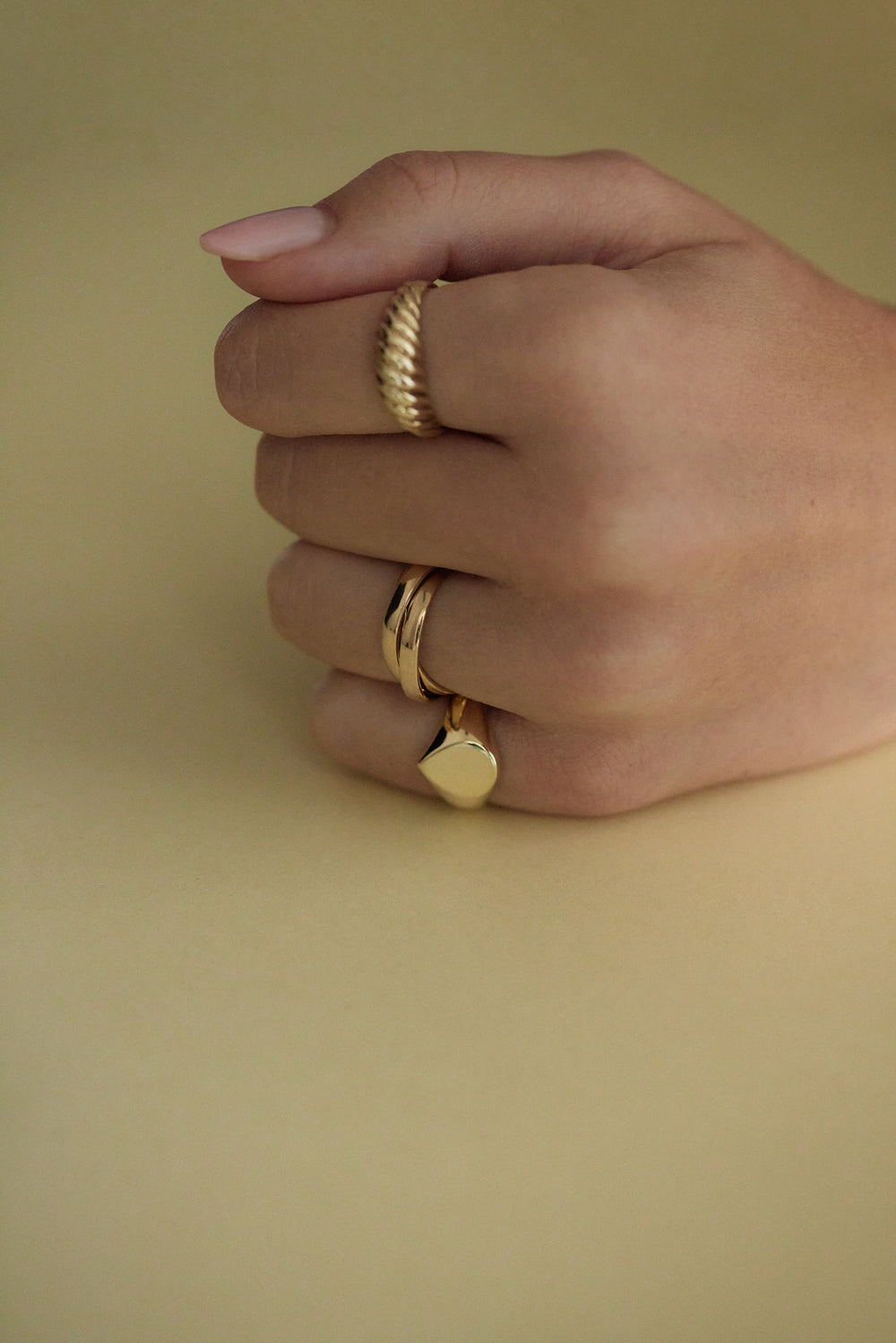 Pear Signet Ring | Yellow Gold| Natasha Schweitzer