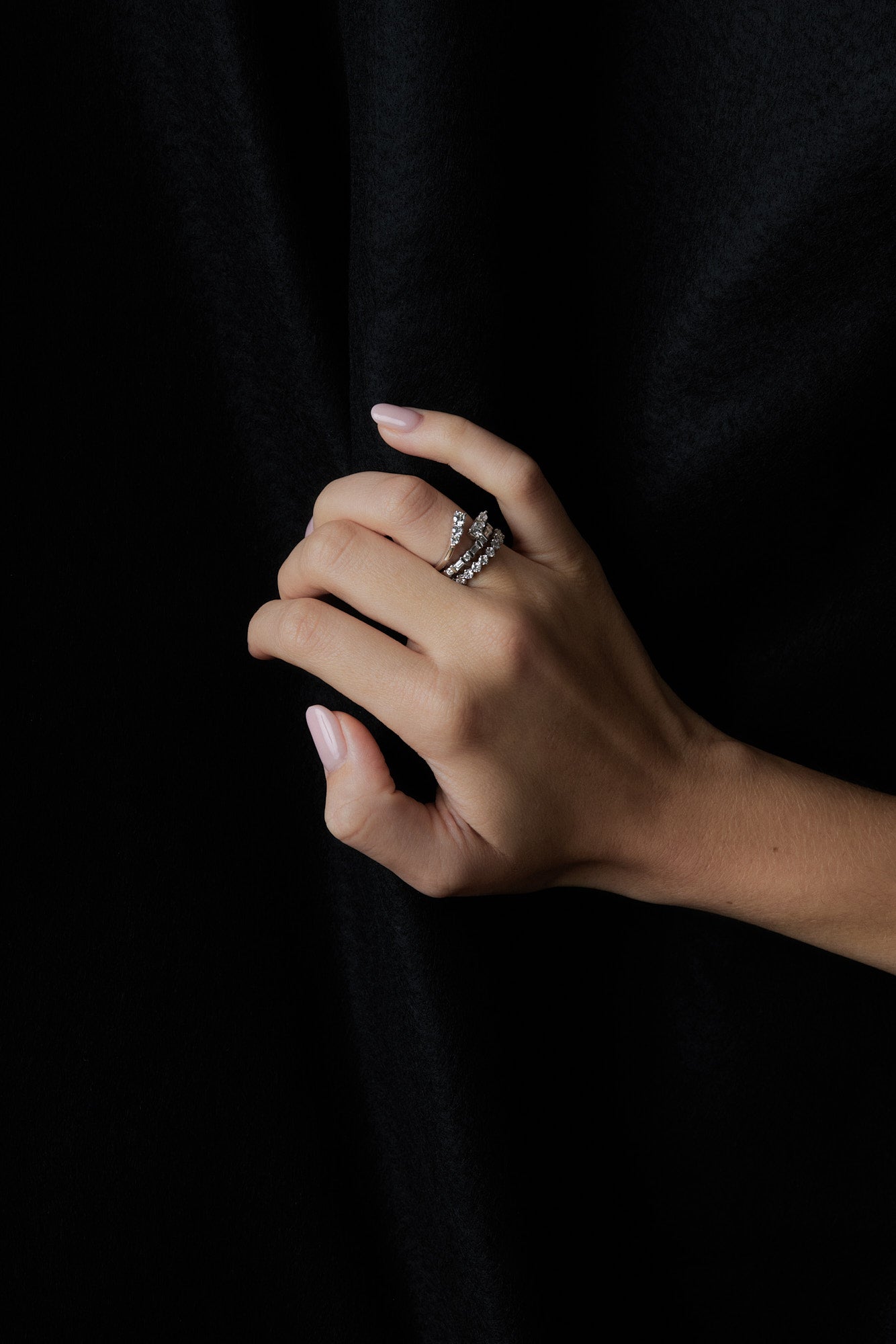 Janie Diamond Wrap Ring | White Gold| Natasha Schweitzer