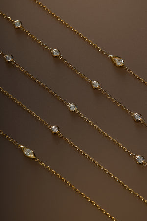 3 Diamond Bracelet | 9K Yellow Gold | Natasha Schweitzer