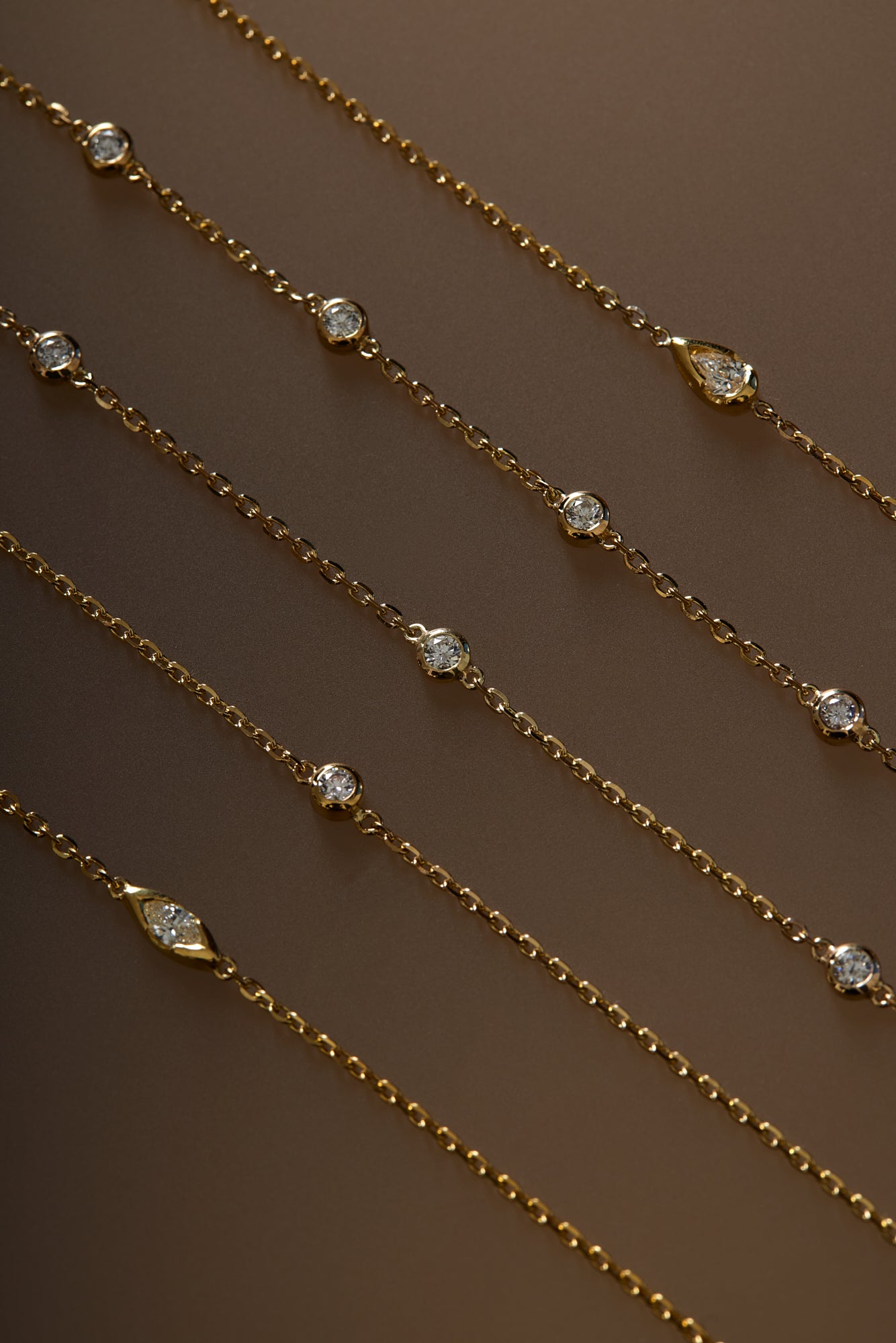 5 Diamond Bracelet | 9K Yellow Gold| Natasha Schweitzer