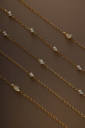 5 Diamond Bracelet | 9K Yellow Gold | Natasha Schweitzer