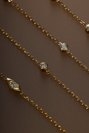 Marquise Diamond Bracelet | 9K Yellow Gold | Natasha Schweitzer