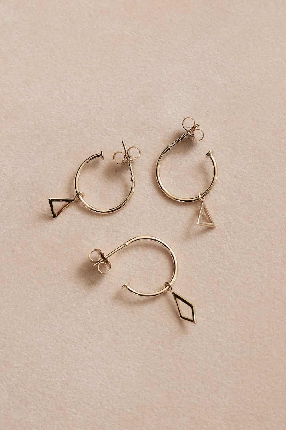 Marquise Shape Hoops | 9K Yellow Gold| Natasha Schweitzer