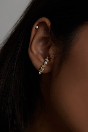 Scattered Diamond Earring | 18K Yellow Gold | Natasha Schweitzer