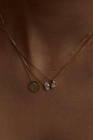Oval Diamond Necklace | 18K Gold | Natasha Schweitzer
