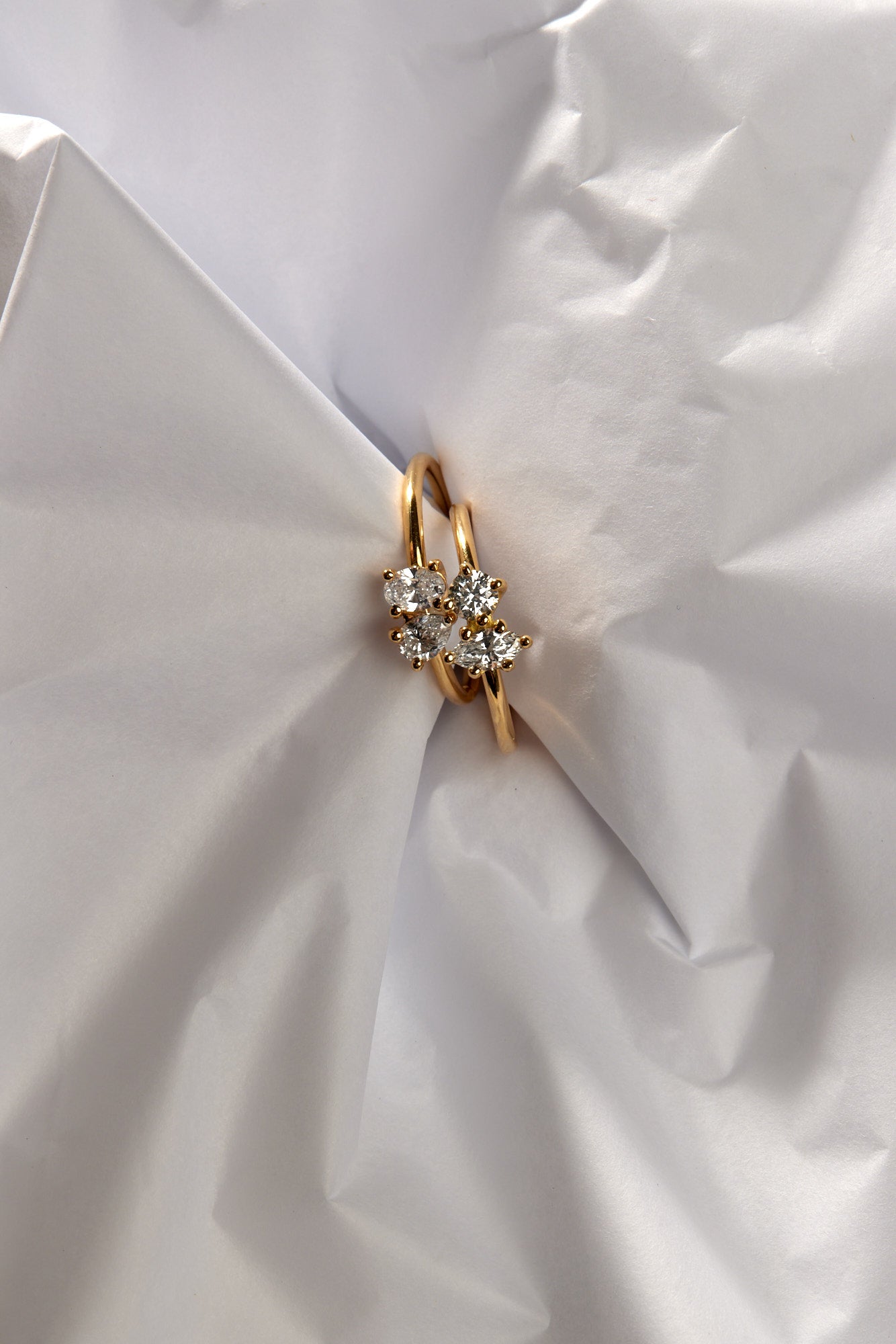 Pear and Oval Diamond Toi Et Moi Ring | 18K Yellow Gold| Natasha Schweitzer