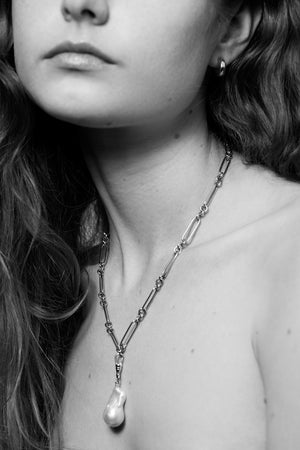 Lennox Baroque Pearl Attachment | Silver | Natasha Schweitzer
