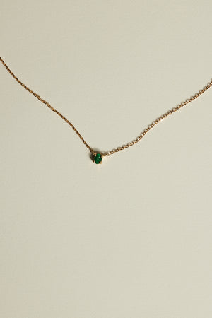 Oval Emerald Necklace | 18K Gold | Natasha Schweitzer