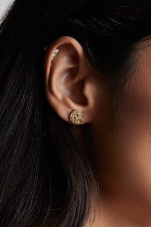Coin Studs | 9K Yellow Gold | Natasha Schweitzer