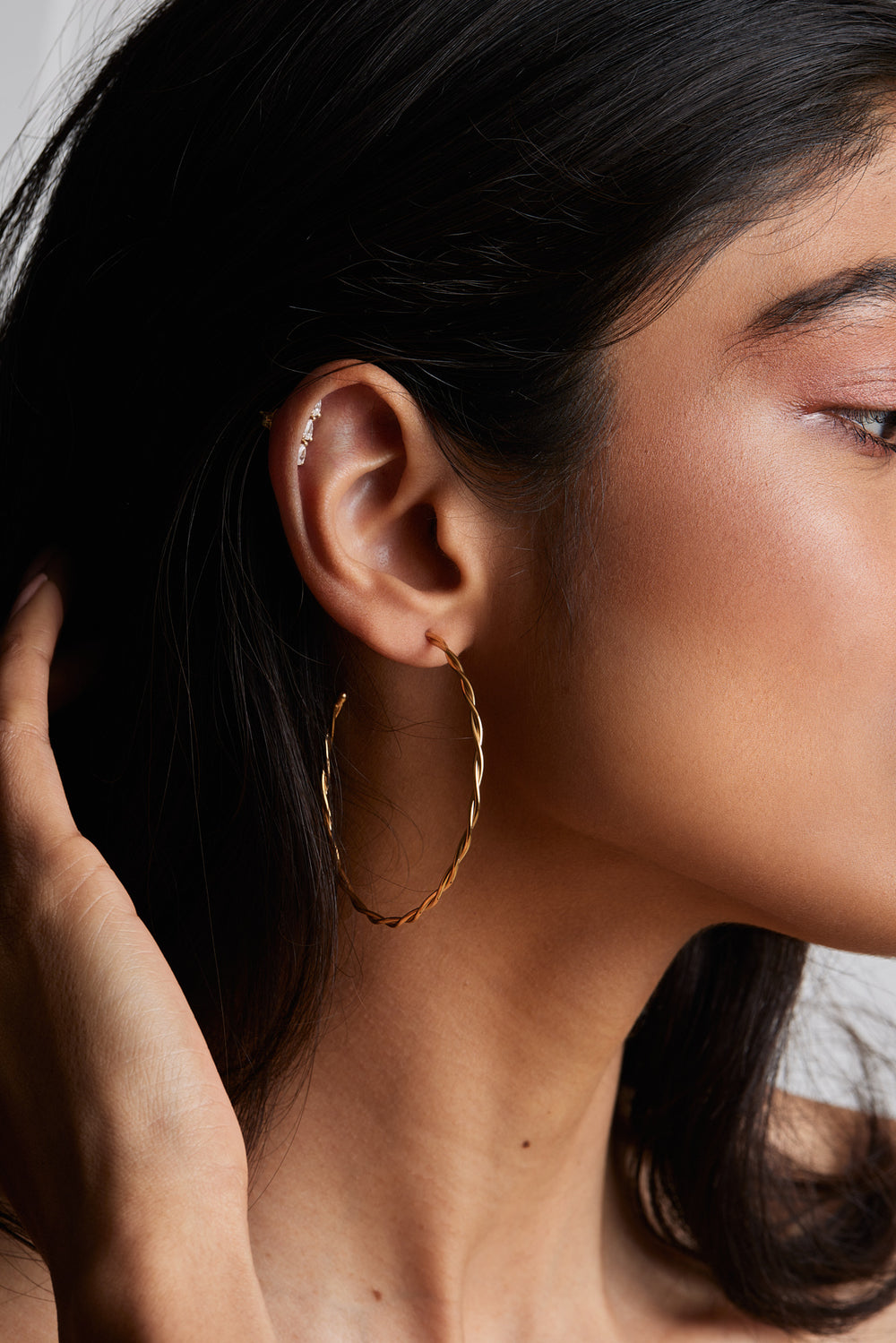 Helix Earrings Large | Gold