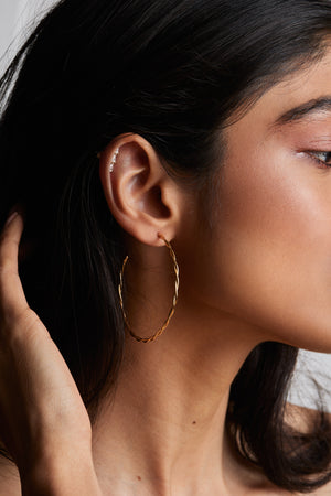 Helix Earrings Large | Gold | Natasha Schweitzer