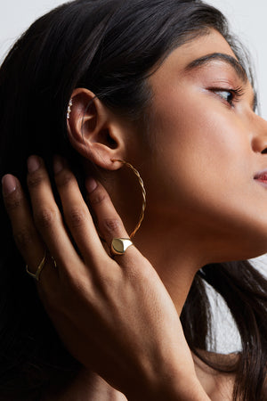 Helix Earrings Large | Gold | Natasha Schweitzer