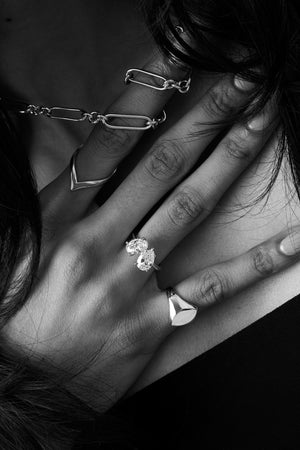 Marquise Signet Ring | Silver | Natasha Schweitzer