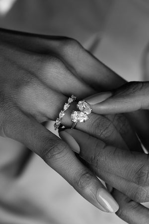 Pear Diamond Ring | 18K White Gold | Natasha Schweitzer