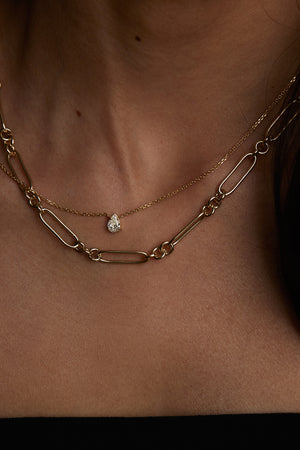 Pear Diamond Necklace | 18K Gold | Natasha Schweitzer