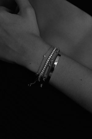 3 Sapphire Bracelet | 9K White Gold | Natasha Schweitzer