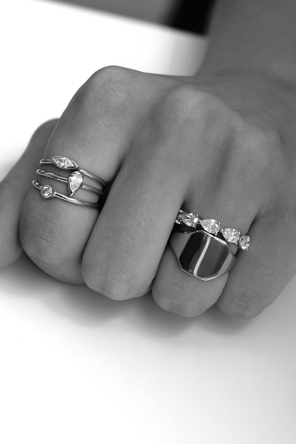 Tallows Signet Ring | Silver or White Gold| Natasha Schweitzer