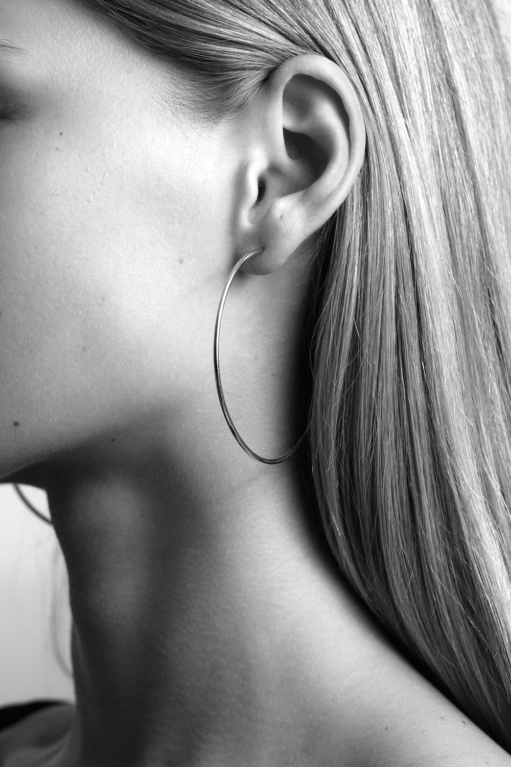 Large Hoop Earrings | Silver