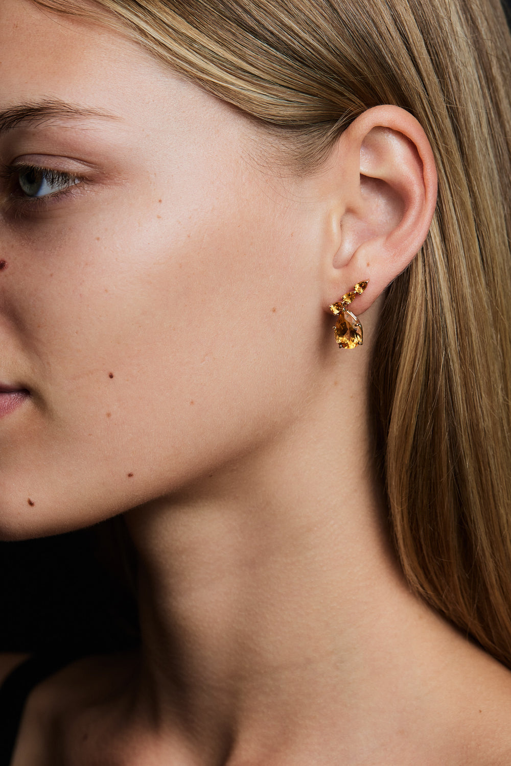 Arwen Citrine Earrings | 9K Yellow Gold| Natasha Schweitzer