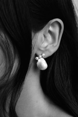 Arwen Baroque Pearl Earrings | Silver | Natasha Schweitzer