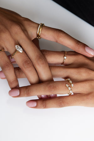 Pear Diamond Janie Wrap Ring | Yellow Gold | Natasha Schweitzer