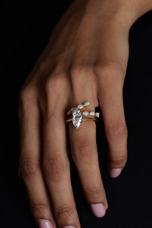 Pear Diamond Janie Wrap Ring | Yellow Gold | Natasha Schweitzer