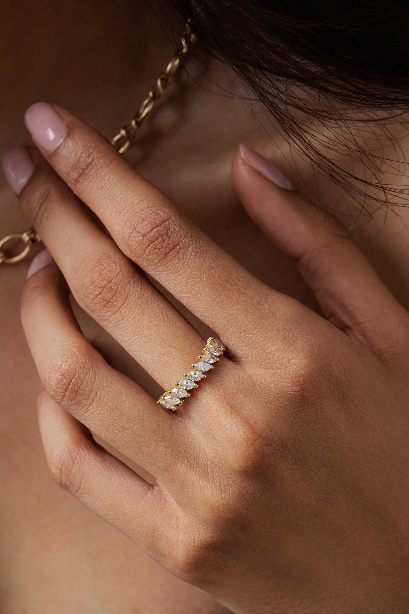 Violet Diamond Ring | 18K Yellow Gold