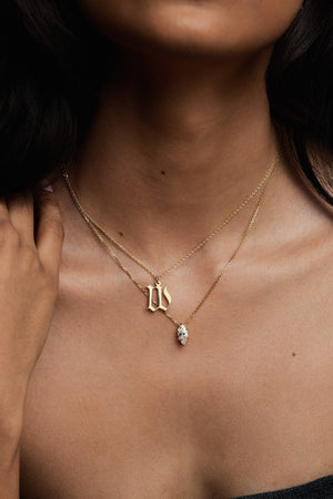 Marquise Diamond Necklace | 18K Gold | Natasha Schweitzer