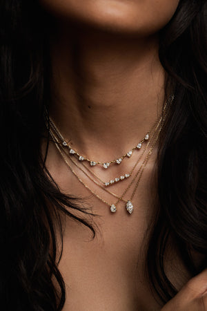 Arwen Pear Diamond Necklace | 18K Yellow Gold | Natasha Schweitzer