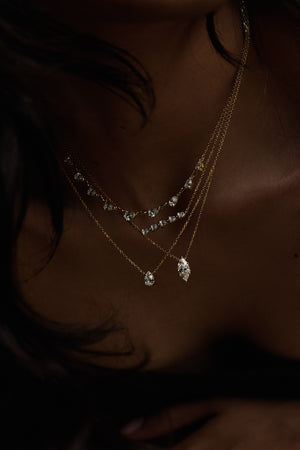 Marquise Diamond Necklace | 18K Gold | Natasha Schweitzer