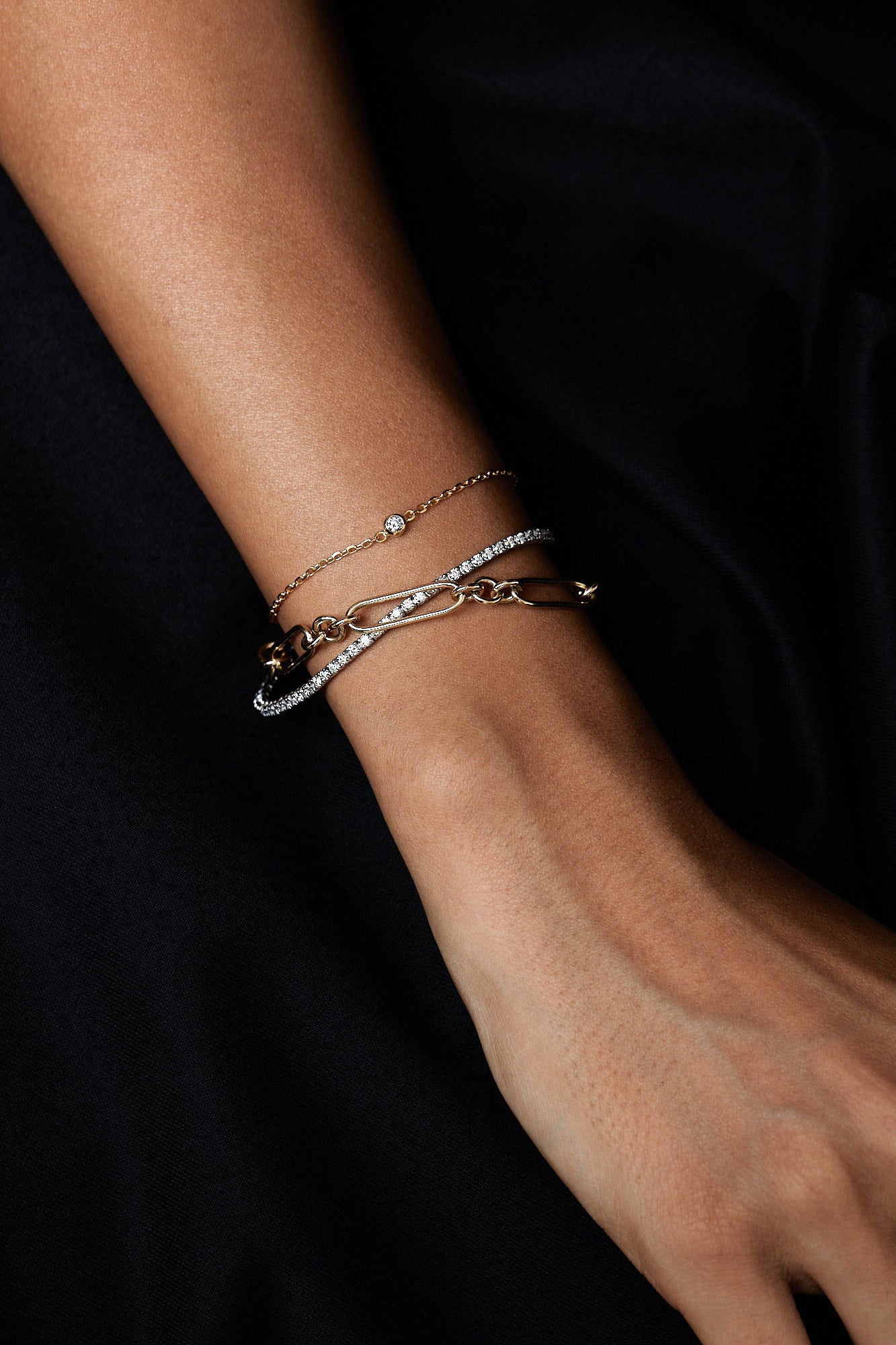 Tennis Bracelet 0.02ct | 18K Yellow Gold| Natasha Schweitzer