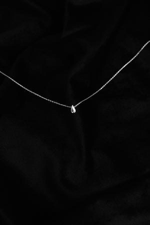 Pear Necklace | Silver or 9K White Gold | Natasha Schweitzer