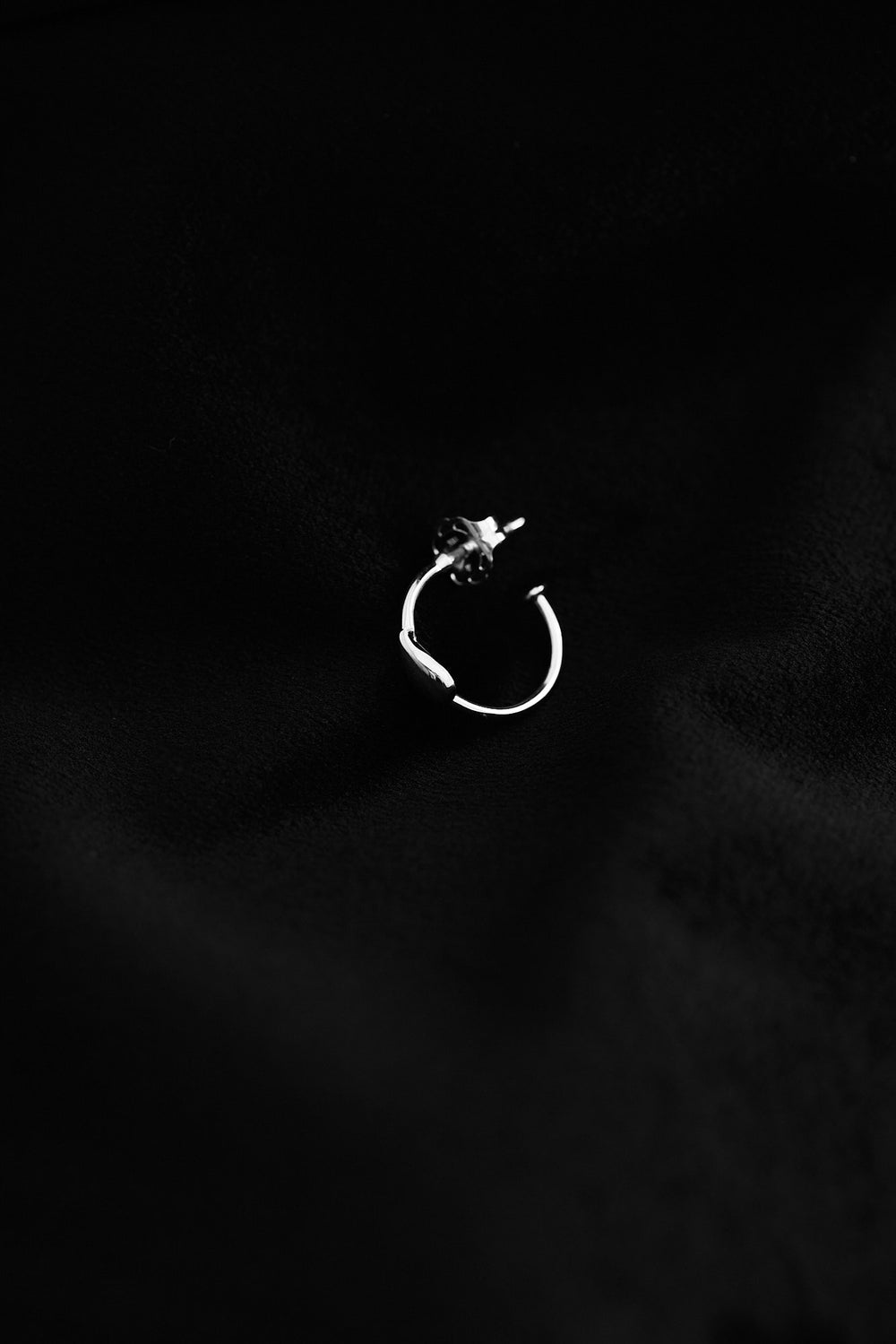 Pear Hoop Earrings | Silver| Natasha Schweitzer
