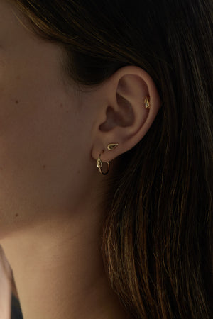 Pear Hoop Earrings | 9K Yellow Gold | Natasha Schweitzer